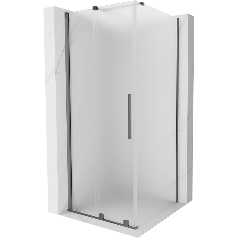 Mexen Velar Duschkabine schiebbar 90 x 90 cm, matt, Gun Metal - 871-090-090-31-95