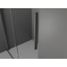 Mexen Velar Schiebeduschkabine 90 x 70 cm, Mattglas, Gun Metal - 871-090-070-31-95