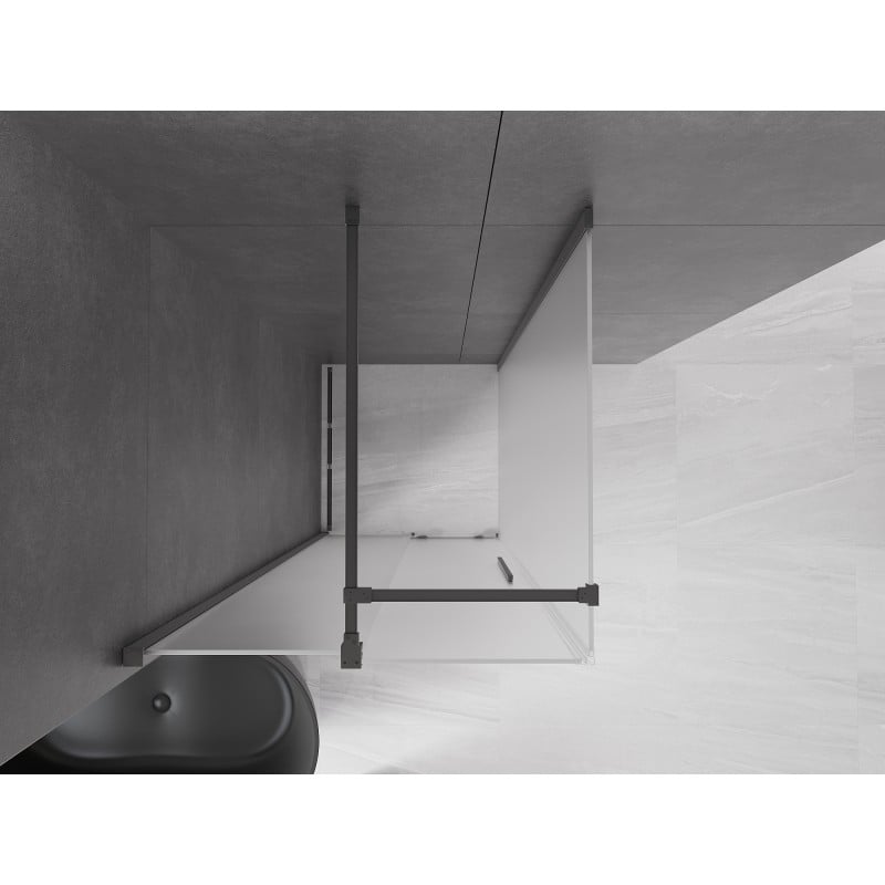 Mexen Velar Duschkabine schiebbar 100 x 100 cm, matt, Gun Metal - 871-100-100-31-95