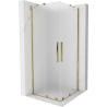 Mexen Velar Duo Schiebeduschkabine 80 x 80 cm, satiniert, gold - 871-080-080-32-50