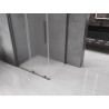 Mexen Velar Duschkabine schiebbar 110 x 90 cm, Eisglas, Gun Metal - 871-110-090-31-95