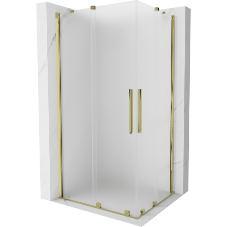 Mexen Velar Duo Schiebeduschkabine 90 x 80 cm, matt, gold - 871-090-080-32-50