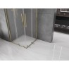 Mexen Velar Duo Duschkabine zum Schieben 100 x 100 cm, Milchglas, Gold - 871-100-100-32-50