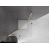 Mexen Velar Duo Duschkabine zum Schieben 100 x 100 cm, Milchglas, Gold - 871-100-100-32-50