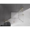 Mexen Velar Duo Schiebeduschkabine 90 x 80 cm, matt, gold - 871-090-080-32-50