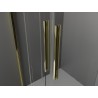 Mexen Velar Duo Duschkabine zum Schieben 100 x 100 cm, Milchglas, Gold - 871-100-100-32-50