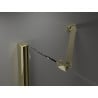 Mexen Velar Duo Duschkabine zum Schieben 100 x 100 cm, Milchglas, Gold - 871-100-100-32-50