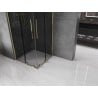 Mexen Velar Duo Duschkabine, Schiebetür, 80 x 80 cm, grafit, gold - 871-080-080-42-50