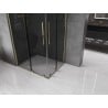 Mexen Velar Duo Duschkabine schiebbar 90 x 80 cm, Graphit, Gold - 871-090-080-42-50
