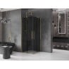 Mexen Velar Duo Schiebeduschkabine 90 x 90 cm, Graphit, Gold - 871-090-090-42-50