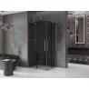 Mexen Velar Duo Duschkabine schiebbar 90 x 80 cm, Graphit, Gold - 871-090-080-42-50