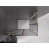 Mexen Velar Duo Duschkabine schiebbar 90 x 80 cm, Graphit, Gold - 871-090-080-42-50