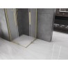 Mexen Velar Duo Schiebeduschkabine 90 x 90 cm, matt, gebürstetes Gold - 871-090-090-32-55