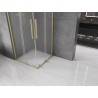Mexen Velar Duo Schiebeduschkabine 90 x 90 cm, matt, gebürstetes Gold - 871-090-090-32-55