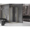 Mexen Velar Duo Schiebeduschkabine 90 x 90 cm, matt, gebürstetes Gold - 871-090-090-32-55