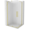 Mexen Velar Duo Schiebeduschkabine 90 x 80 cm, matt, gebürstetes Gold - 871-090-080-32-55