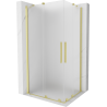 Mexen Velar Duo Duschkabine Schiebetür 100 x 90 cm, mattiert, gebürstetes Gold - 871-100-090-32-55