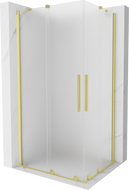 Mexen Velar Duo Duschkabine Schiebetür 100 x 90 cm, mattiert, gebürstetes Gold - 871-100-090-32-55