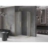 Mexen Velar Duo Schiebeduschkabine 90 x 80 cm, matt, gebürstetes Gold - 871-090-080-32-55