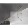 Mexen Velar Duo Schiebeduschkabine 90 x 80 cm, matt, gebürstetes Gold - 871-090-080-32-55