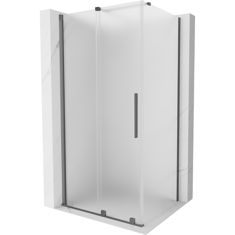 Mexen Velar Duschkabine Schiebetür 140 x 90 cm, matt, Gun Metal - 871-140-090-31-95