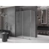 Mexen Velar Duschkabine 140 x 80 cm, matt, gun metal - 871-140-080-31-95
