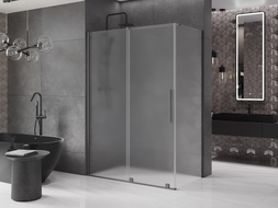 Mexen Velar Duschkabine 140 x 80 cm, matt, gun metal - 871-140-080-31-95