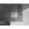 Mexen Velar Duo Duschkabine Schiebetür 90 x 80 cm, Graphit, gebürstetes Gold - 871-090-080-42-55