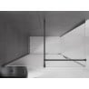 Mexen Velar Schiebetür-Duschkabine 150 x 75 cm, Eisglas, Gun Metal - 871-150-075-31-95