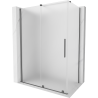 Mexen Velar Schiebeduschkabine 160 x 80 cm, mattiert, Gun Metal - 871-160-080-31-95