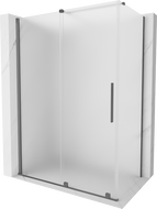 Mexen Velar Schiebeduschkabine 160 x 80 cm, mattiert, Gun Metal - 871-160-080-31-95