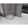 Mexen Velar Duo Duschkabine 100 x 100 cm, Mattglas, Roségold - 871-100-100-32-60