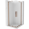 Mexen Velar Duo Schiebeduschkabine 80 x 80 cm, Mattglas, Roségold - 871-080-080-32-60