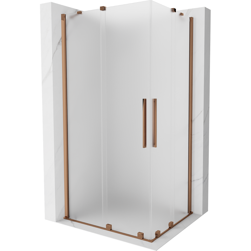 Mexen Velar Duo Duschkabine Schiebetür 100 x 90 cm, matt, Roségold - 871-100-090-32-60
