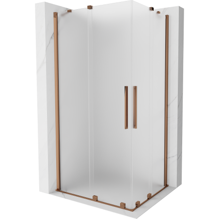 Mexen Velar Duo Duschkabine Schiebetür 100 x 90 cm, matt, Roségold - 871-100-090-32-60