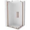 Mexen Velar Duo Duschkabine Schiebetür 100 x 90 cm, matt, Roségold - 871-100-090-32-60
