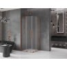 Mexen Velar Duo Schiebeduschkabine 80 x 80 cm, Mattglas, Roségold - 871-080-080-32-60