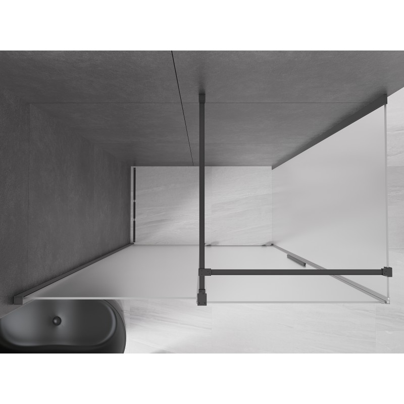 Mexen Velar Schiebeduschkabine 160 x 80 cm, mattiert, Gun Metal - 871-160-080-31-95