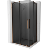 Mexen Velar Duo Schiebeduschkabine 90 x 80 cm, Grafit, Roségold - 871-090-080-42-60