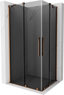 Mexen Velar Duo Schiebeduschkabine 90 x 80 cm, Grafit, Roségold - 871-090-080-42-60