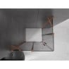Mexen Velar Duo Schiebeduschkabine 100 x 90 cm, Graphit, Roségold - 871-100-090-42-60