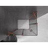 Mexen Velar Duo Schiebeduschkabine 90 x 80 cm, Grafit, Roségold - 871-090-080-42-60