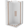 Mexen Velar Duo Schiebeduschkabine 80 x 80 cm, mattiert, gebürstetes Kupfer - 871-080-080-32-65