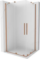 Mexen Velar Duo Schiebeduschkabine 90 x 80 cm, satiniert, gebürstetes Kupfer - 871-090-080-32-65