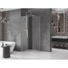 Mexen Velar Schiebeduschkabine 100 x 100 cm, Milchglas, gebürsteter Nickel - 871-100-100-31-97