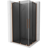 Mexen Velar Duo Schiebeduschkabine 100 x 90 cm, Grafit, Gebürstetes Kupfer - 871-100-090-42-65