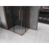 Mexen Velar Duo Schiebeduschkabine 100 x 90 cm, Grafit, Gebürstetes Kupfer - 871-100-090-42-65