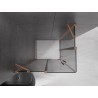 Mexen Velar Duo Schiebeduschkabine 100 x 90 cm, Grafit, Gebürstetes Kupfer - 871-100-090-42-65