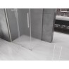 Mexen Velar Schiebetür-Duschkabine 120 x 85 cm, mattiert, gebürsteter Nickel - 871-120-085-31-97