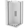 Mexen Velar Duo Schiebedusche 80 x 80 cm, matt, gebürstetes Gun Gray - 871-080-080-32-66